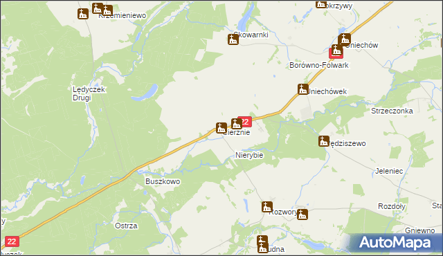 mapa Cierznie, Cierznie na mapie Targeo