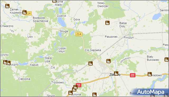 mapa Cis Gajówka, Cis Gajówka na mapie Targeo
