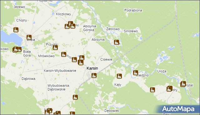 mapa Cisewie, Cisewie na mapie Targeo