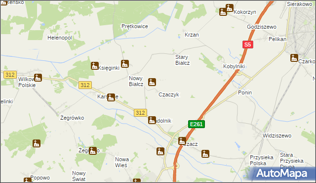 mapa Czaczyk, Czaczyk na mapie Targeo