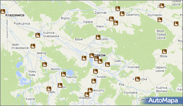 mapa Czajków powiat ostrzeszowski, Czajków powiat ostrzeszowski na mapie Targeo