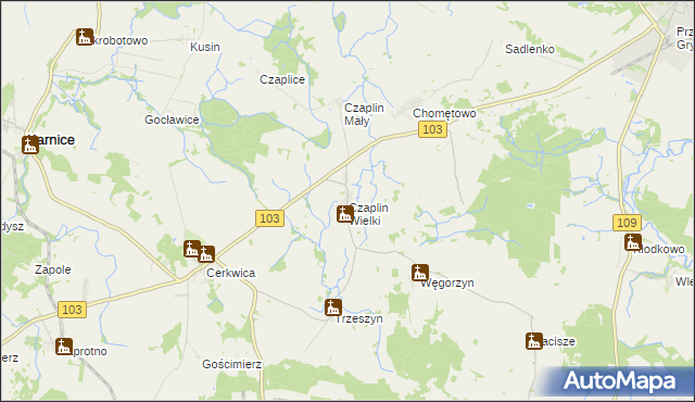 mapa Czaplin Wielki, Czaplin Wielki na mapie Targeo