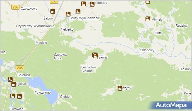 mapa Czarniż, Czarniż na mapie Targeo