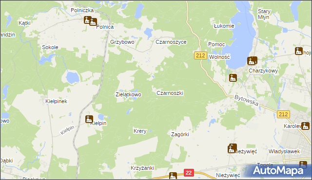 mapa Czarnoszki, Czarnoszki na mapie Targeo