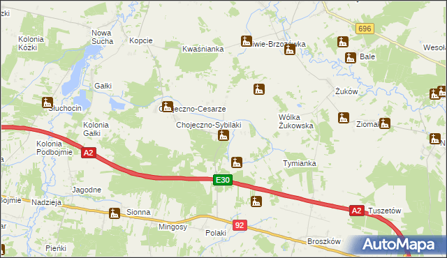 mapa Czarnowąż, Czarnowąż na mapie Targeo