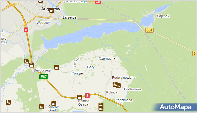 mapa Czarnucha, Czarnucha na mapie Targeo