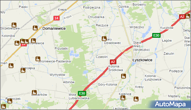 mapa Czatolin, Czatolin na mapie Targeo