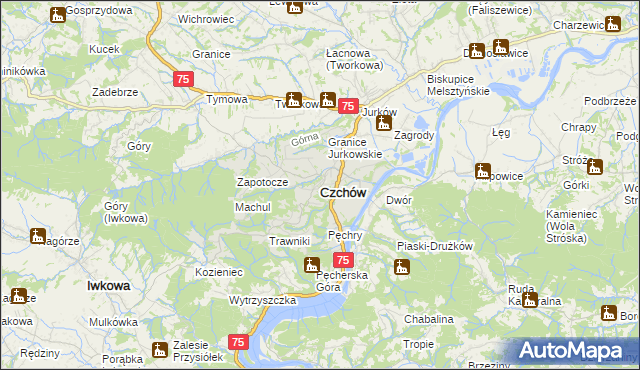 mapa Czchów, Czchów na mapie Targeo