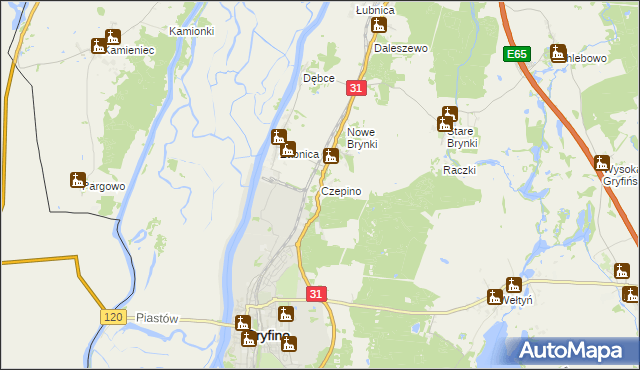 mapa Czepino, Czepino na mapie Targeo