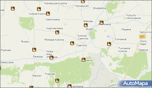 mapa Czermno gmina Tyszowce, Czermno gmina Tyszowce na mapie Targeo