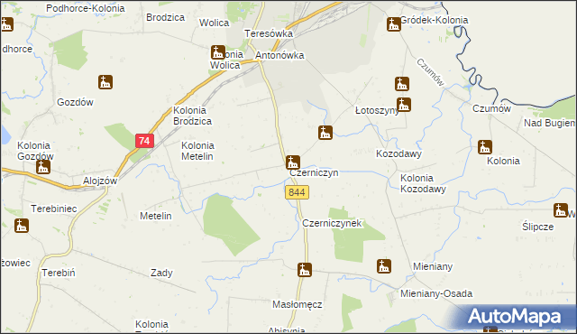 mapa Czerniczyn, Czerniczyn na mapie Targeo