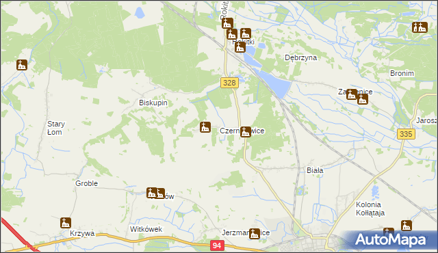 mapa Czernikowice, Czernikowice na mapie Targeo