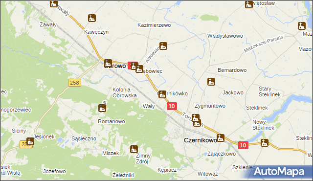 mapa Czernikówko, Czernikówko na mapie Targeo
