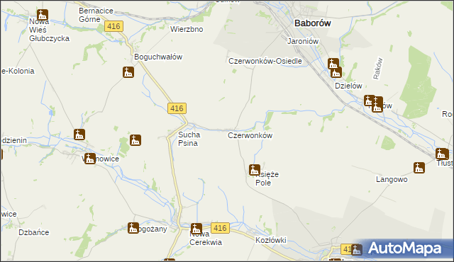 mapa Czerwonków, Czerwonków na mapie Targeo