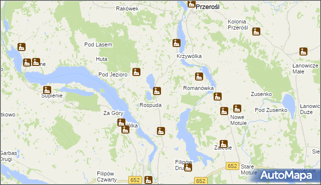mapa Czostków gmina Filipów, Czostków gmina Filipów na mapie Targeo