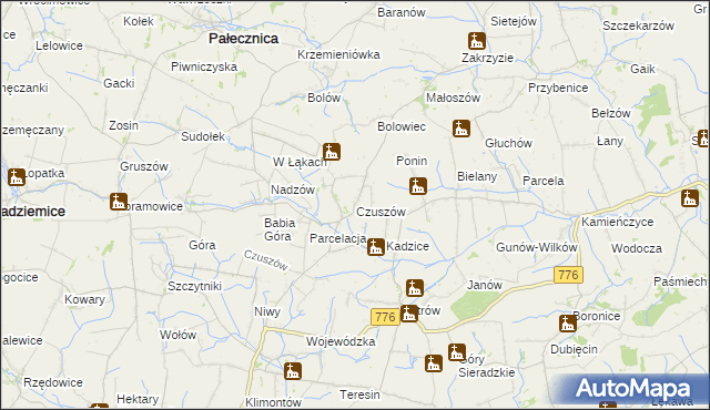 mapa Czuszów, Czuszów na mapie Targeo