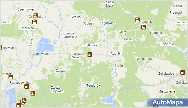 mapa Dąbrowa gmina Koniecpol, Dąbrowa gmina Koniecpol na mapie Targeo