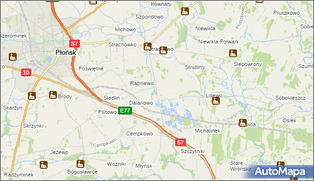 mapa Dalanówek, Dalanówek na mapie Targeo