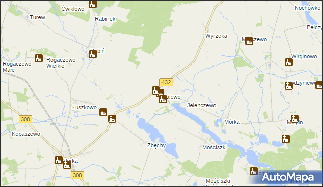 mapa Dalewo gmina Śrem, Dalewo gmina Śrem na mapie Targeo