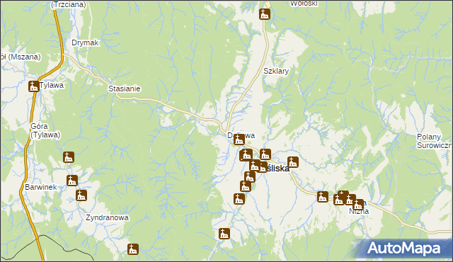 mapa Daliowa, Daliowa na mapie Targeo