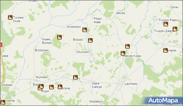 mapa Danowo gmina Kolno, Danowo gmina Kolno na mapie Targeo