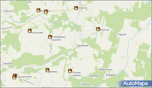 mapa Dargoleza, Dargoleza na mapie Targeo