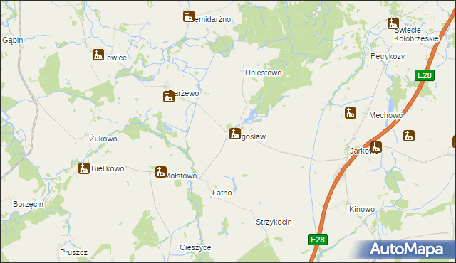 mapa Dargosław, Dargosław na mapie Targeo