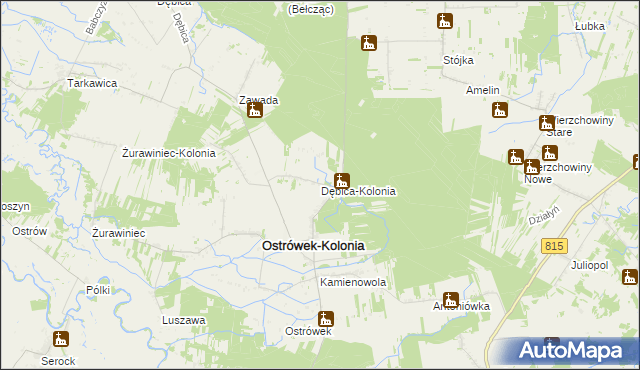 mapa Dębica-Kolonia, Dębica-Kolonia na mapie Targeo