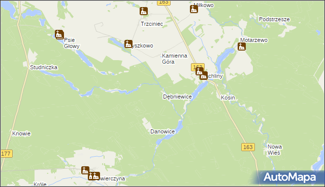 mapa Dębniewice, Dębniewice na mapie Targeo