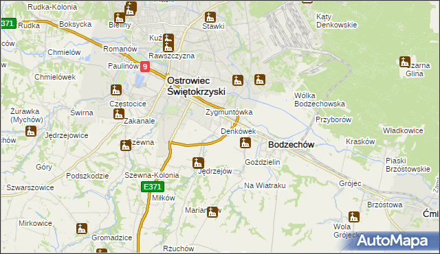 mapa Denkówek, Denkówek na mapie Targeo