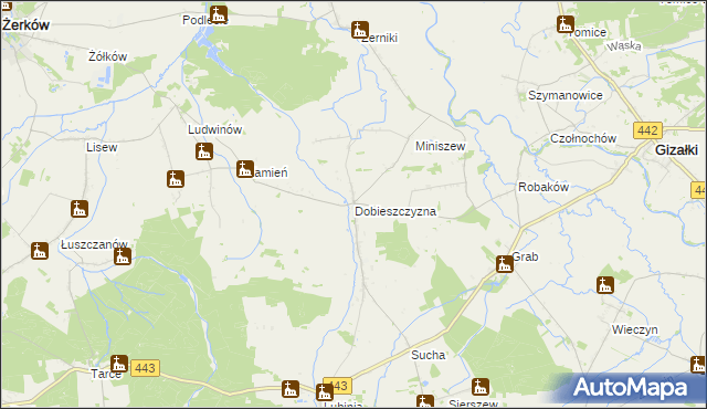 mapa Dobieszczyzna, Dobieszczyzna na mapie Targeo