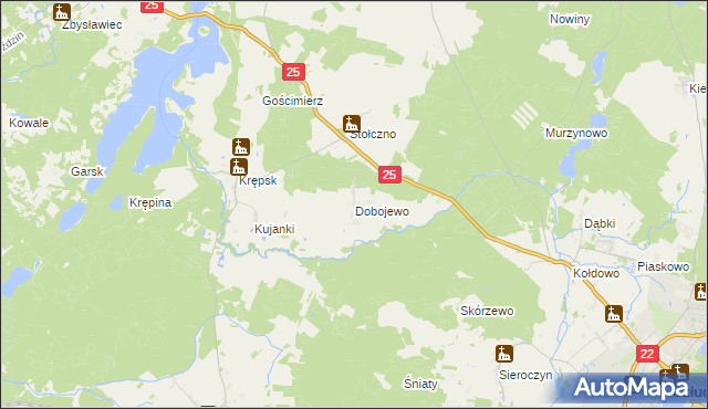 mapa Dobojewo, Dobojewo na mapie Targeo