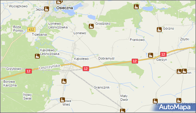 mapa Dobramyśl, Dobramyśl na mapie Targeo