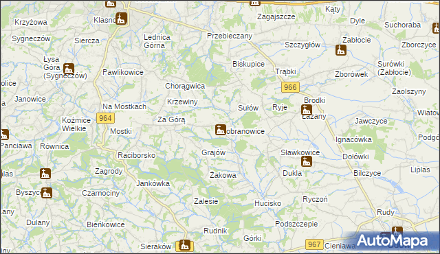 mapa Dobranowice gmina Wieliczka, Dobranowice gmina Wieliczka na mapie Targeo