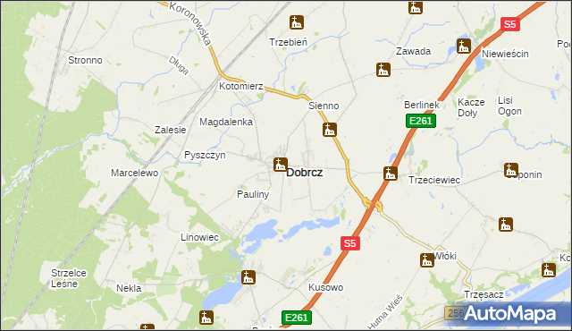 mapa Dobrcz, Dobrcz na mapie Targeo