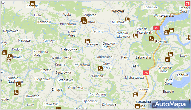 mapa Dobrociesz, Dobrociesz na mapie Targeo