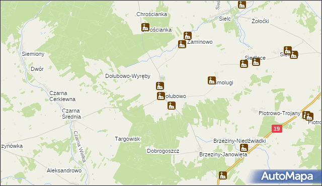 mapa Dołubowo, Dołubowo na mapie Targeo