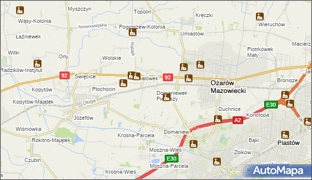 mapa Domaniewek Pierwszy, Domaniewek Pierwszy na mapie Targeo