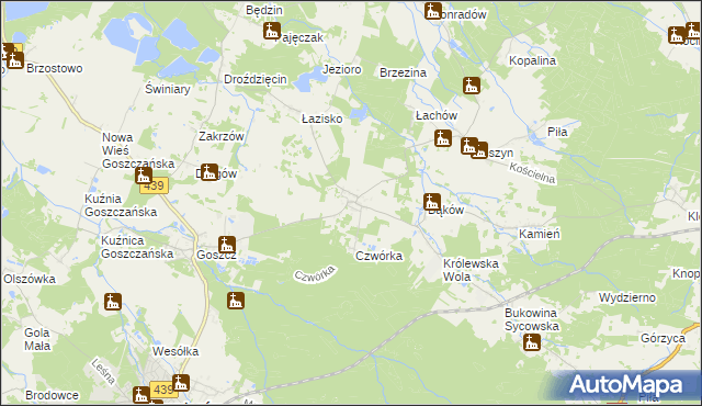 mapa Domasławice gmina Twardogóra, Domasławice gmina Twardogóra na mapie Targeo
