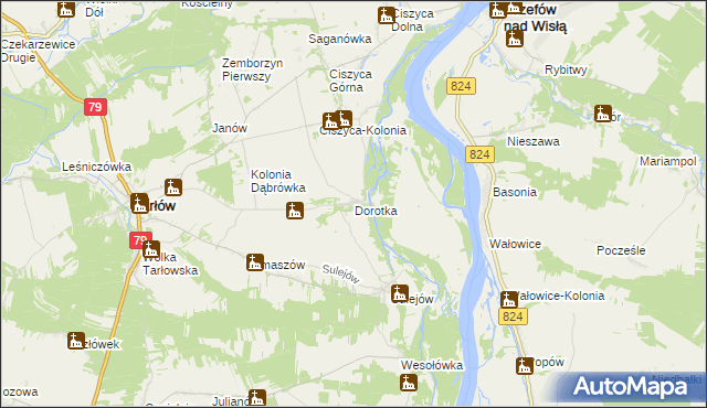 mapa Dorotka, Dorotka na mapie Targeo