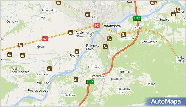 mapa Drogoszewo gmina Wyszków, Drogoszewo gmina Wyszków na mapie Targeo