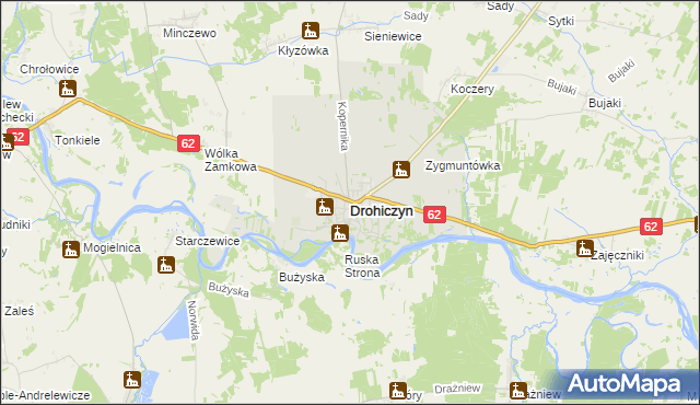 mapa Drohiczyn, Drohiczyn na mapie Targeo