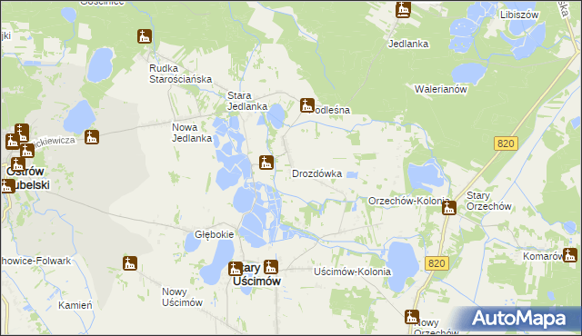 mapa Drozdówka, Drozdówka na mapie Targeo