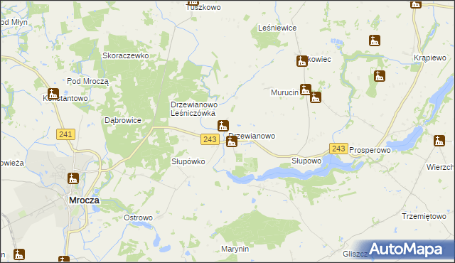 mapa Drzewianowo, Drzewianowo na mapie Targeo