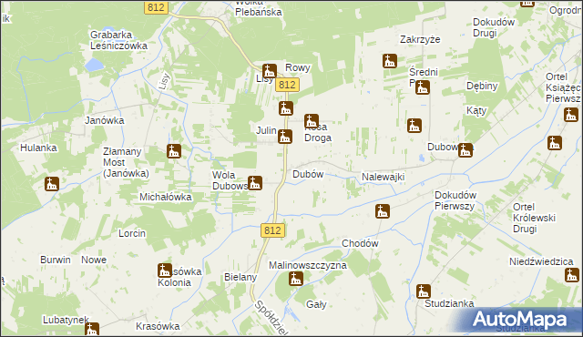 mapa Dubów, Dubów na mapie Targeo