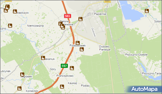 mapa Dubowo Drugie, Dubowo Drugie na mapie Targeo