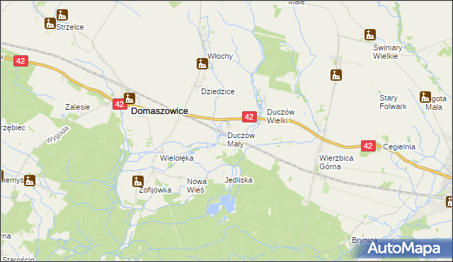 mapa Duczów Mały, Duczów Mały na mapie Targeo