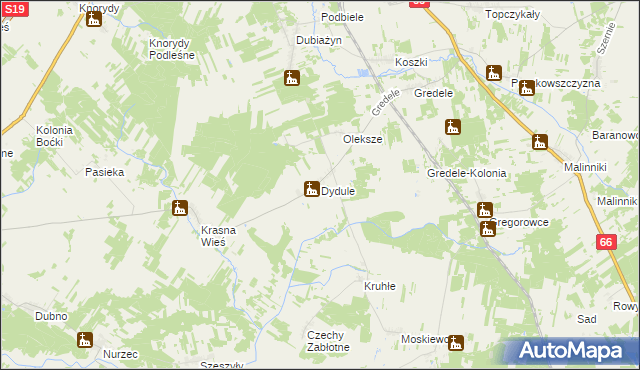 mapa Dydule, Dydule na mapie Targeo