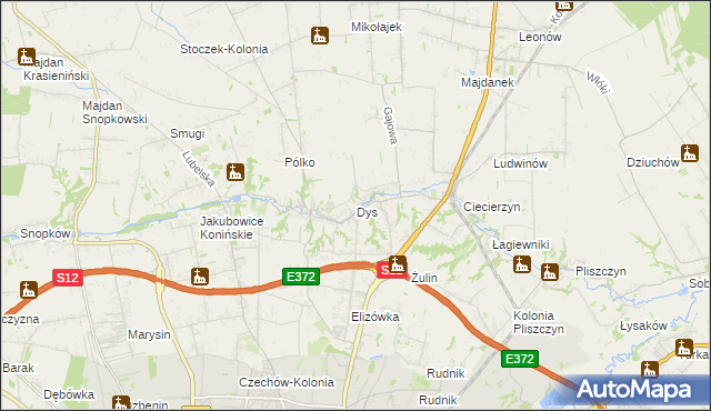 mapa Dys, Dys na mapie Targeo