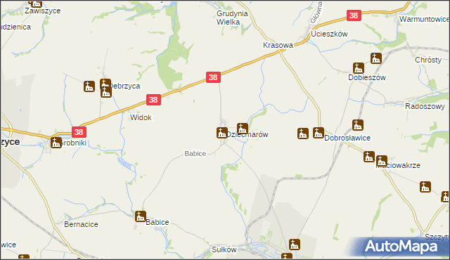 mapa Dziećmarów, Dziećmarów na mapie Targeo